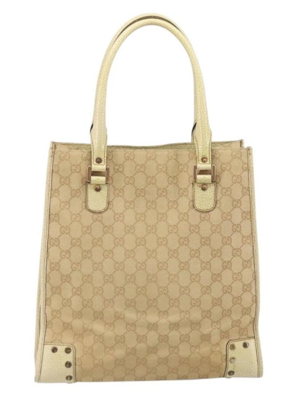 GUCCI GG Canvas Tote Bag Beige Gold 124261 Auth ep13162 - Picture 3 of 16